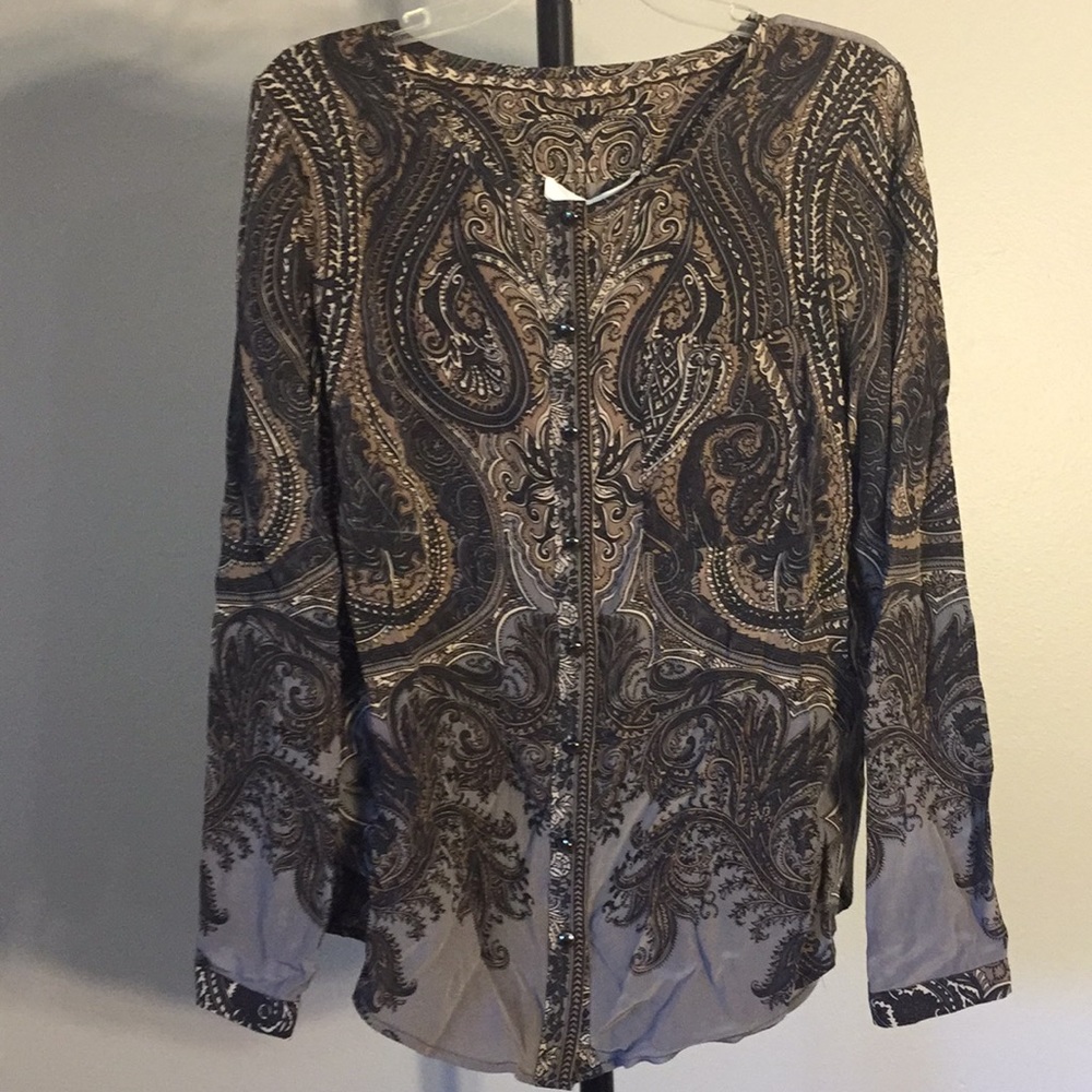 Tracy Reese NWT 100% silk blouse size L